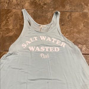 Pink cropped tank top